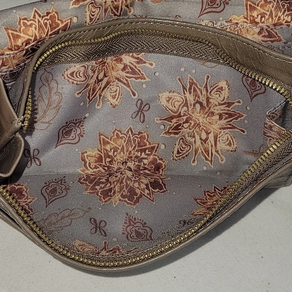 Hobo Elegant Taupe Leather Clutch Wallet